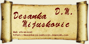 Desanka Mijušković vizit kartica